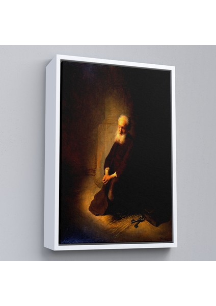Çerçeveli Kanvas Tablo, Rembrandt Van Rijn - Hapishanedeki Havari Aziz Peter Diz Çökmüş TABLO-7410 fırsatları