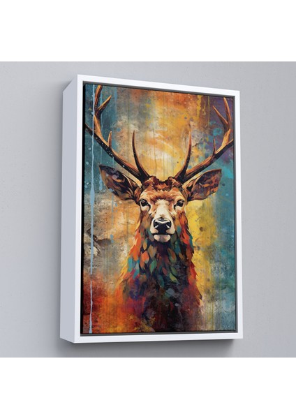 Çerçeveli Dekoratif Kanvas Tablo, Suluboya Geyik TABLOSU-7506 fırsatları