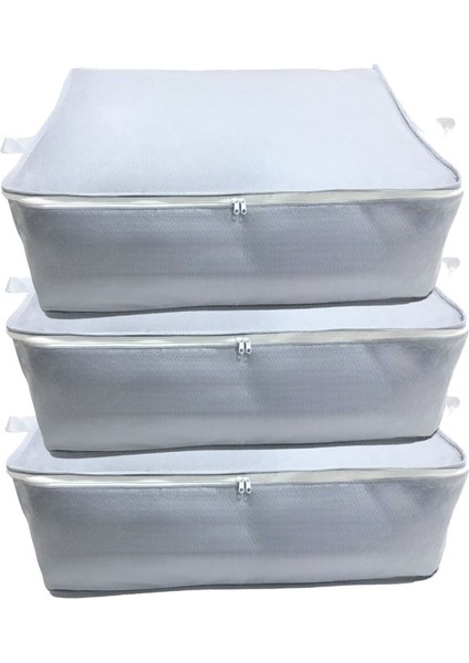 3 Adet Gri Bazaaltı ve Çekyat Tipi Hurç, 62X44X22 Cm, Xlarge