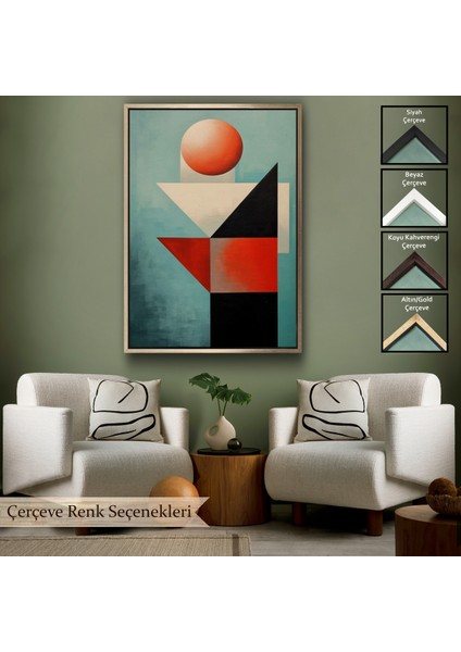 Çerçeveli Dekoratif Kanvas Tablo, Modern Desenli Soyut TABLO-7544