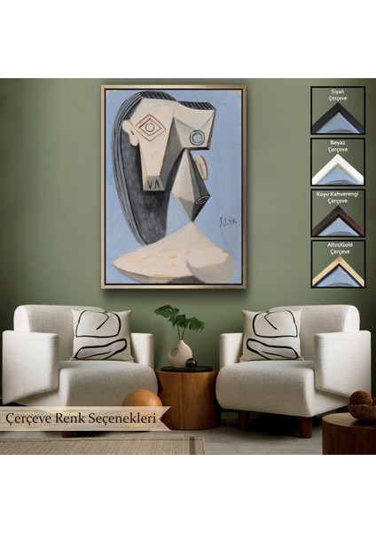 Çerçeveli Dekoratif Kanvas Tablo, Pablo Picasso - Gerçeküstü Kadın TABLO-7418