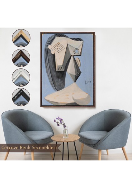 Çerçeveli Dekoratif Kanvas Tablo, Pablo Picasso - Gerçeküstü Kadın TABLO-7418