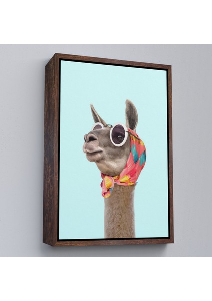 Çerçeveli Dekoratif Kanvas Tablo, Sosyetik Lama TABLOSU-7678
