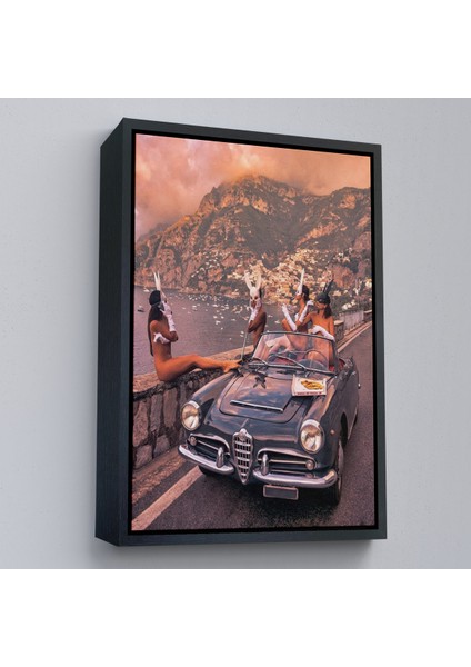 Çerçeveli Dekoratif Kanvas Tablo, Italya Posıtano Manzarası Çıplak Tavşan Kadınlar TABLOSU-7742 modelleri