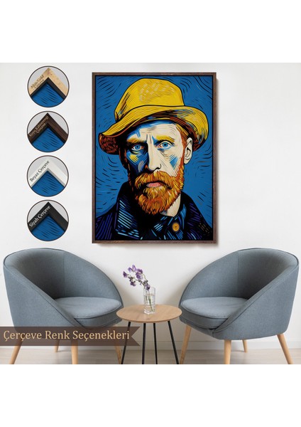 Çerçeveli Dekoratif Kanvas Tablo, Vincent Van Gogh Portre TABLOSU-7752