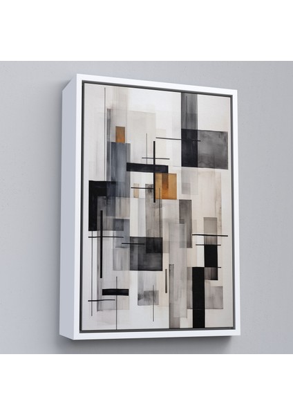 Çerçeveli Dekoratif Kanvas Tablo, Dikey Hatlar TABLOSU-7601 fırsatları