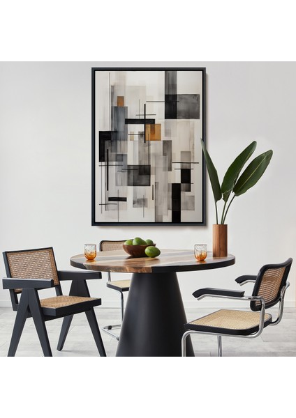 Çerçeveli Dekoratif Kanvas Tablo, Dikey Hatlar TABLOSU-7601