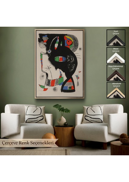 Çerçeveli Dekoratif Kanvas Tablo, Joan Miro - 42 Rue Blomet TABLO-8048