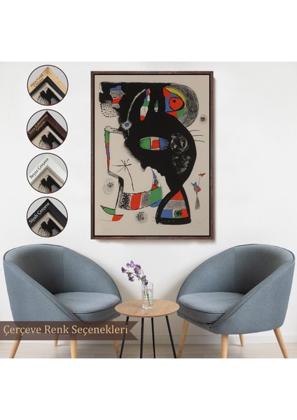 Çerçeveli Dekoratif Kanvas Tablo, Joan Miro - 42 Rue Blomet TABLO-8048