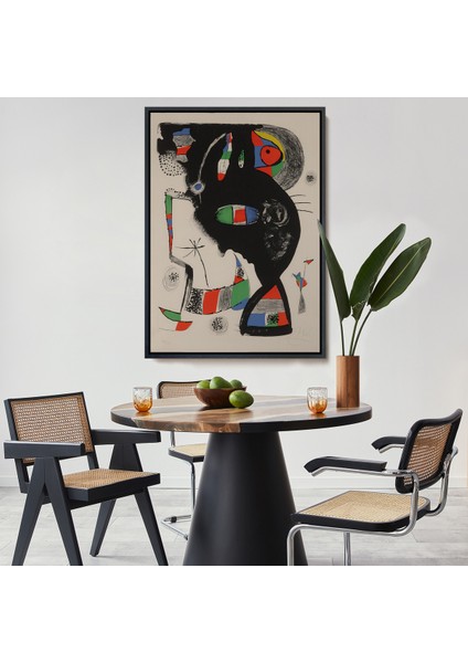 Çerçeveli Dekoratif Kanvas Tablo, Joan Miro - 42 Rue Blomet TABLO-8048