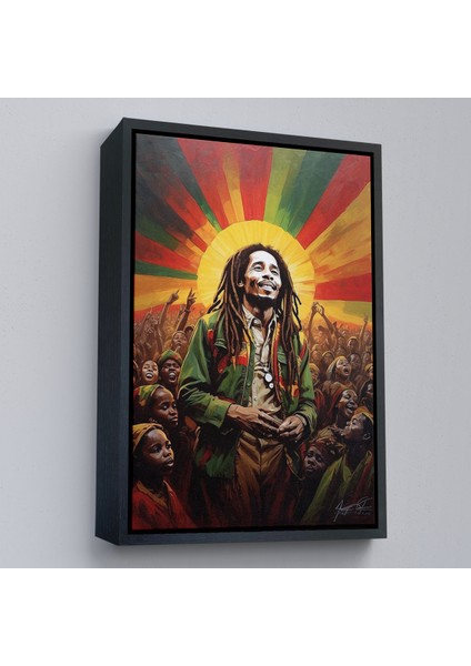 Çerçeveli Dekoratif Kanvas Tablo, Bob Marley TABLOSU-7744 fırsatları