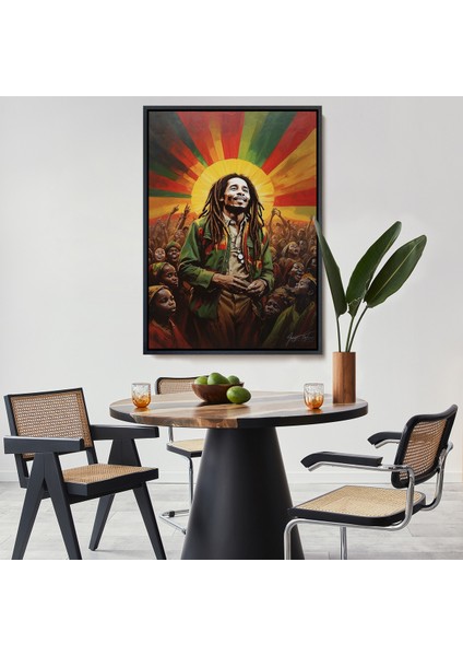 Çerçeveli Dekoratif Kanvas Tablo, Bob Marley TABLOSU-7744