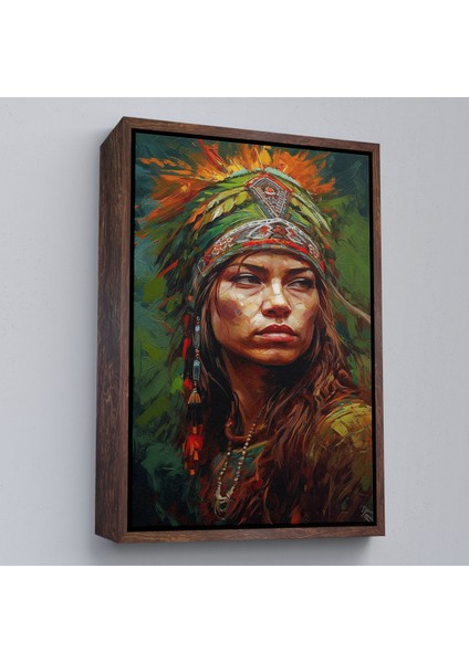 Çerçeveli Dekoratif Kanvas Tablo, Kızıldereli Güzel Kız TABLOSU-7774 fiyatları