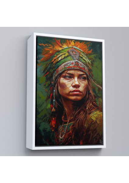 Çerçeveli Dekoratif Kanvas Tablo, Kızıldereli Güzel Kız TABLOSU-7774 fırsatları