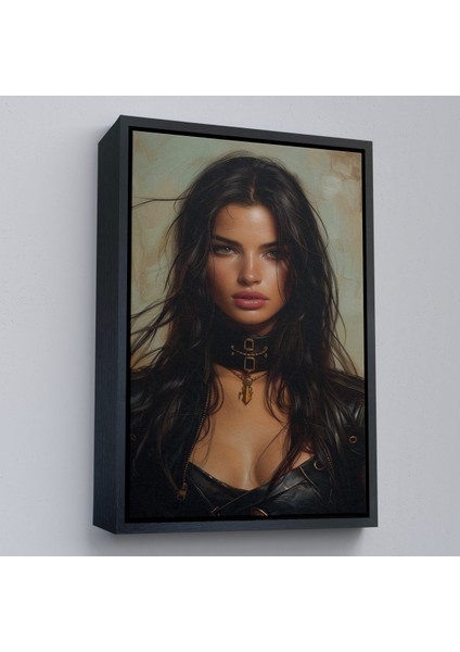 Çerçeveli Dekoratif Kanvas Tablo, Esmer Latin Güzeli Kadın TABLOSU-7779 modelleri