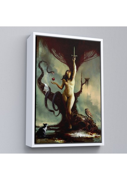 Çerçeveli Dekoratif Kanvas Tablo, Lilith By Andrei Posea TABLO-7754 fırsatları
