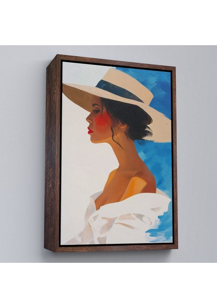 Çerçeveli Dekoratif Kanvas Tablo, Güzel Retro Kadın TABLOSU-7557 fiyatları