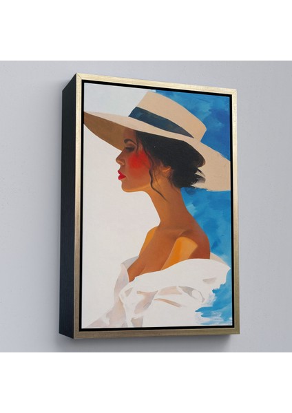 Çerçeveli Dekoratif Kanvas Tablo, Güzel Retro Kadın TABLOSU-7557 modelleri