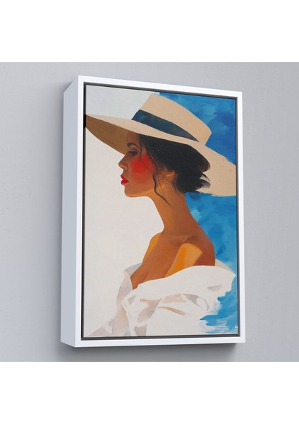Çerçeveli Dekoratif Kanvas Tablo, Güzel Retro Kadın TABLOSU-7557 fırsatları