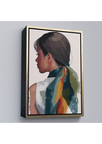 Çerçeveli Dekoratif Kanvas Tablo, Güzel Retro Kadın TABLOSU-7606 fiyatları