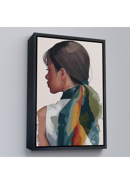 Çerçeveli Dekoratif Kanvas Tablo, Güzel Retro Kadın TABLOSU-7606 modelleri