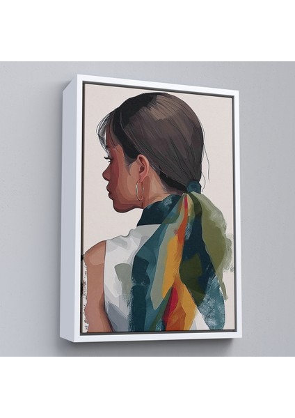 Çerçeveli Dekoratif Kanvas Tablo, Güzel Retro Kadın TABLOSU-7606 fırsatları