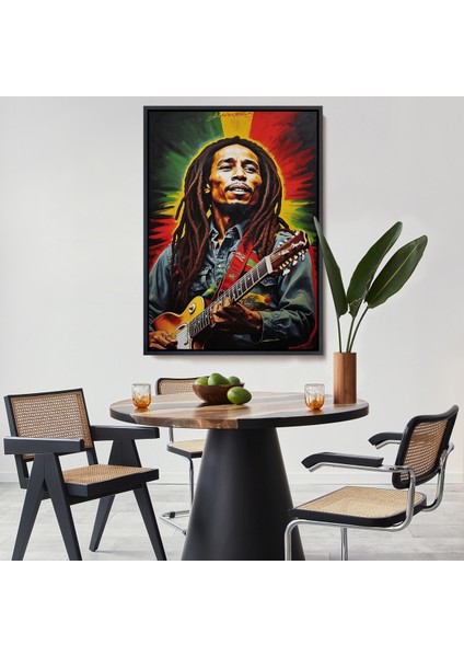 Çerçeveli Dekoratif Kanvas Tablo, Bob Marley TABLOSU-7863