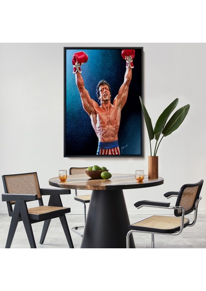 Çerçeveli Dekoratif Kanvas Tablo, Sylvester Stallone Rocky TABLO-7782
