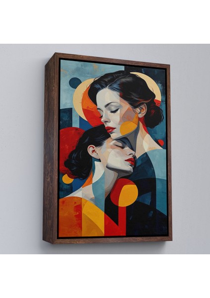 Çerçeveli Dekoratif Kanvas Tablo, Anne ve Kızı TABLOSU-7791 fiyatları