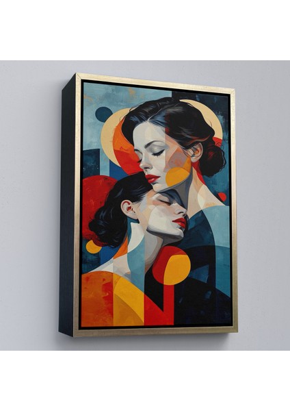 Çerçeveli Dekoratif Kanvas Tablo, Anne ve Kızı TABLOSU-7791 modelleri