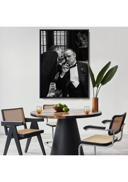 Çerçeveli Dekoratif Kanvas Tablo, Godfather Mafya Film TABLO-7807