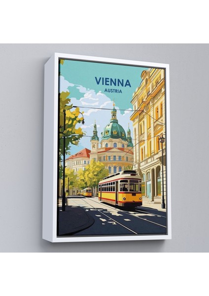 Çerçeveli Dekoratif Kanvas Tablo, Avusturya Viyana TABLOSU-7721
