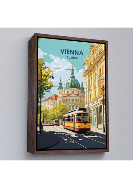 Çerçeveli Dekoratif Kanvas Tablo, Avusturya Viyana TABLOSU-7721 fiyatları