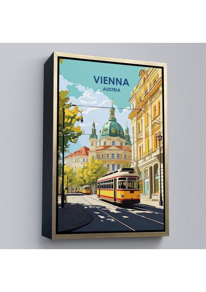 Çerçeveli Dekoratif Kanvas Tablo, Avusturya Viyana TABLOSU-7721 modelleri