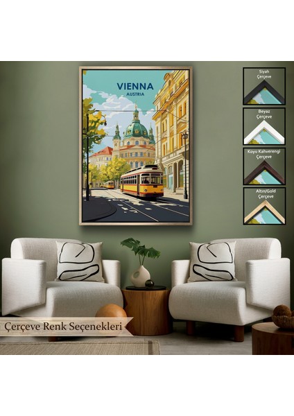 Çerçeveli Dekoratif Kanvas Tablo, Avusturya Viyana TABLOSU-7721