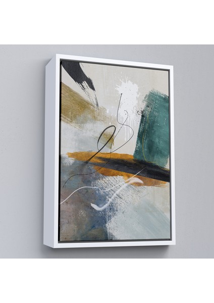 Çerçeveli Dekoratif Kanvas Tablo, Yağlıboya Görünümlü Soyut TABLO-7834