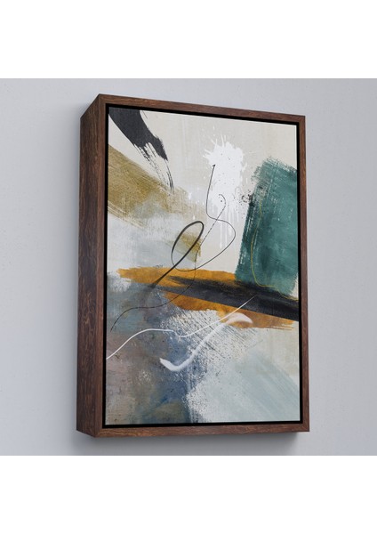 Çerçeveli Dekoratif Kanvas Tablo, Yağlıboya Görünümlü Soyut TABLO-7834 fiyatları