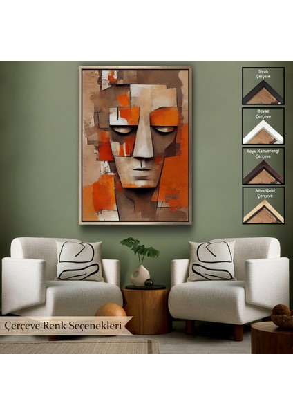 Çerçeveli Dekoratif Kanvas Tablo, Ikonik Sürreal Adam TABLOSU-7836