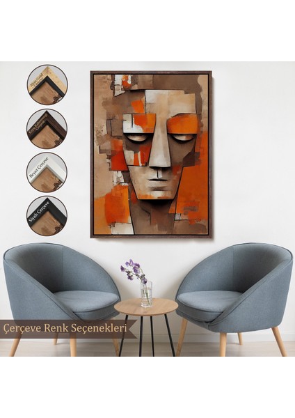Çerçeveli Dekoratif Kanvas Tablo, Ikonik Sürreal Adam TABLOSU-7836