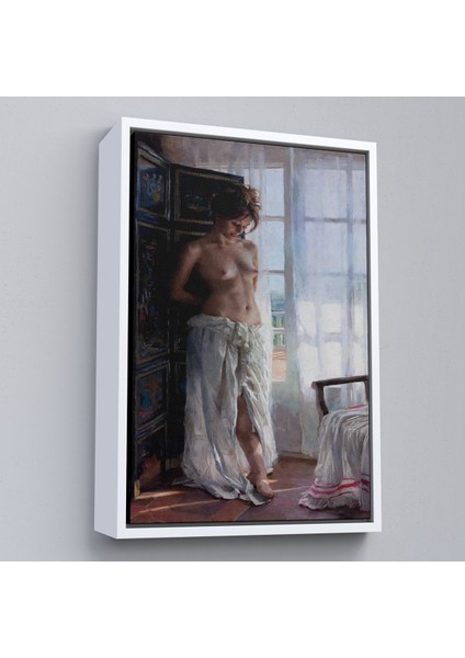 Çerçeveli Dekoratif Kanvas Tablo, Vicente Romero Redondo - Güzel Kadın TABLOSU-7942 fırsatları