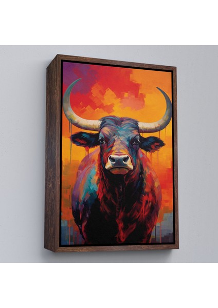 Çerçeveli Dekoratif Kanvas Tablo, Sevimli Boğa TABLOSU-7943 fiyatları