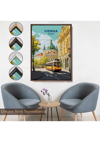 Çerçeveli Dekoratif Kanvas Tablo, Avusturya Viyana TABLOSU-7721