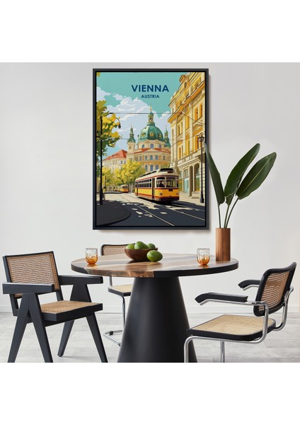 Çerçeveli Dekoratif Kanvas Tablo, Avusturya Viyana TABLOSU-7721
