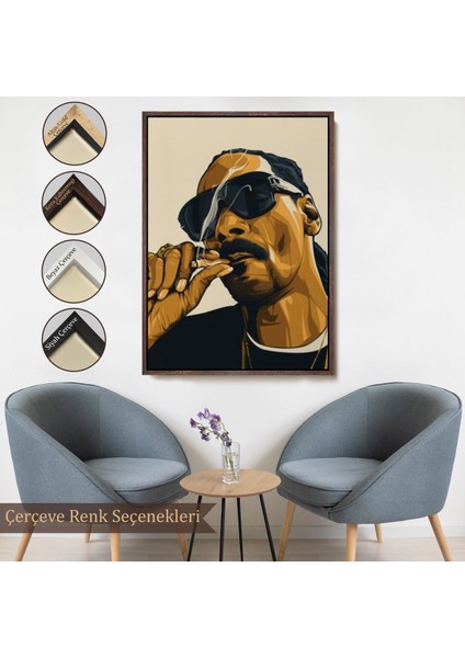 Çerçeveli Dekoratif Kanvas Tablo, Snoop Dogg TABLO-7840