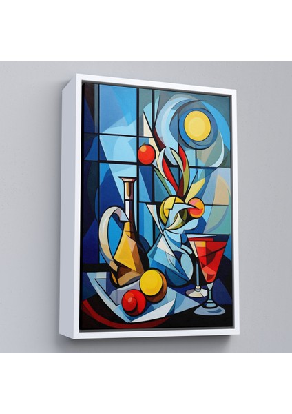 Çerçeveli Dekoratif Kanvas Tablo, Renkli Soyut TABLO-7825