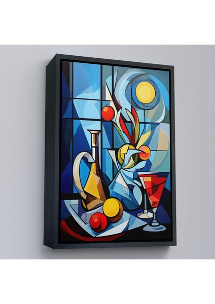 Çerçeveli Dekoratif Kanvas Tablo, Renkli Soyut TABLO-7825 fırsatları