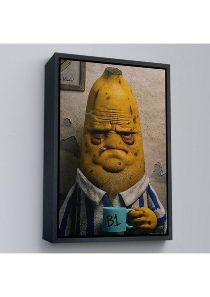 Çerçeveli Dekoratif Kanvas Tablo, Sgara Içen Muz TABLOSU-7867