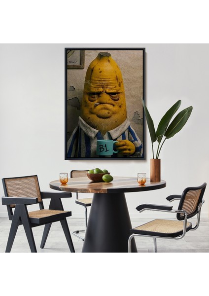 Çerçeveli Dekoratif Kanvas Tablo, Sgara Içen Muz TABLOSU-7867
