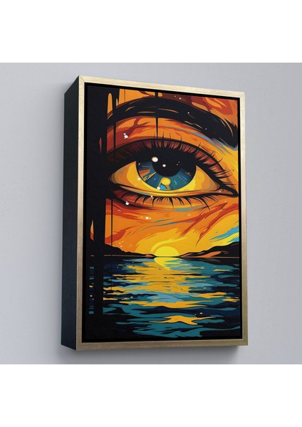 Çerçeveli Dekoratif Kanvas Tablo, Deniz Üzerindeki Güzel Göz TABLOSU-7861