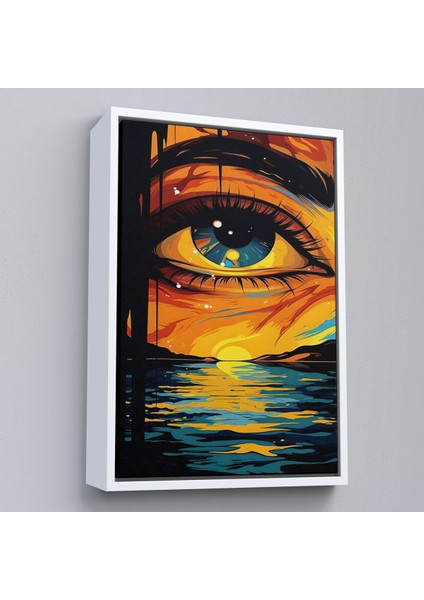 Çerçeveli Dekoratif Kanvas Tablo, Deniz Üzerindeki Güzel Göz TABLOSU-7861 fırsatları